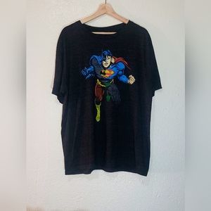 JUSTICE ✨️ LEAGUE DC Comic XL Mixed Superman Batman Print Great Condition